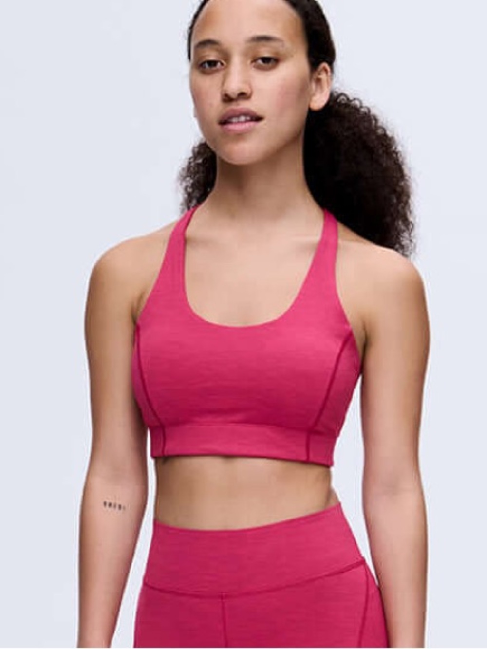 Outdoor Voices Womens Pink Purple Seamless Racerback Sports Bra Small S